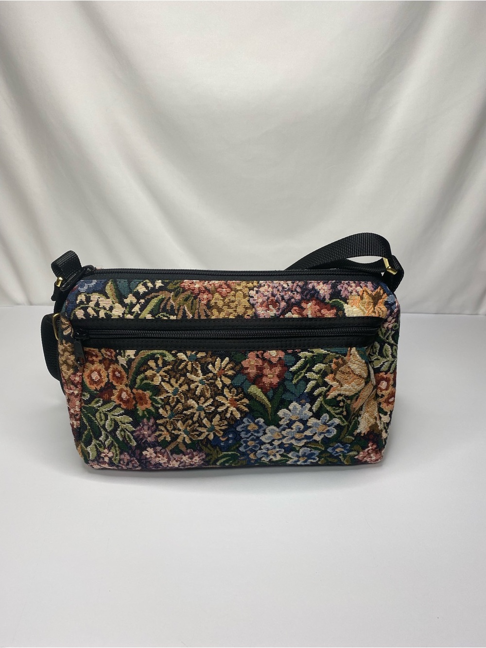Danny K. Beverly Hills Floral Tapestry Crossbody Bag Made in USA⁠